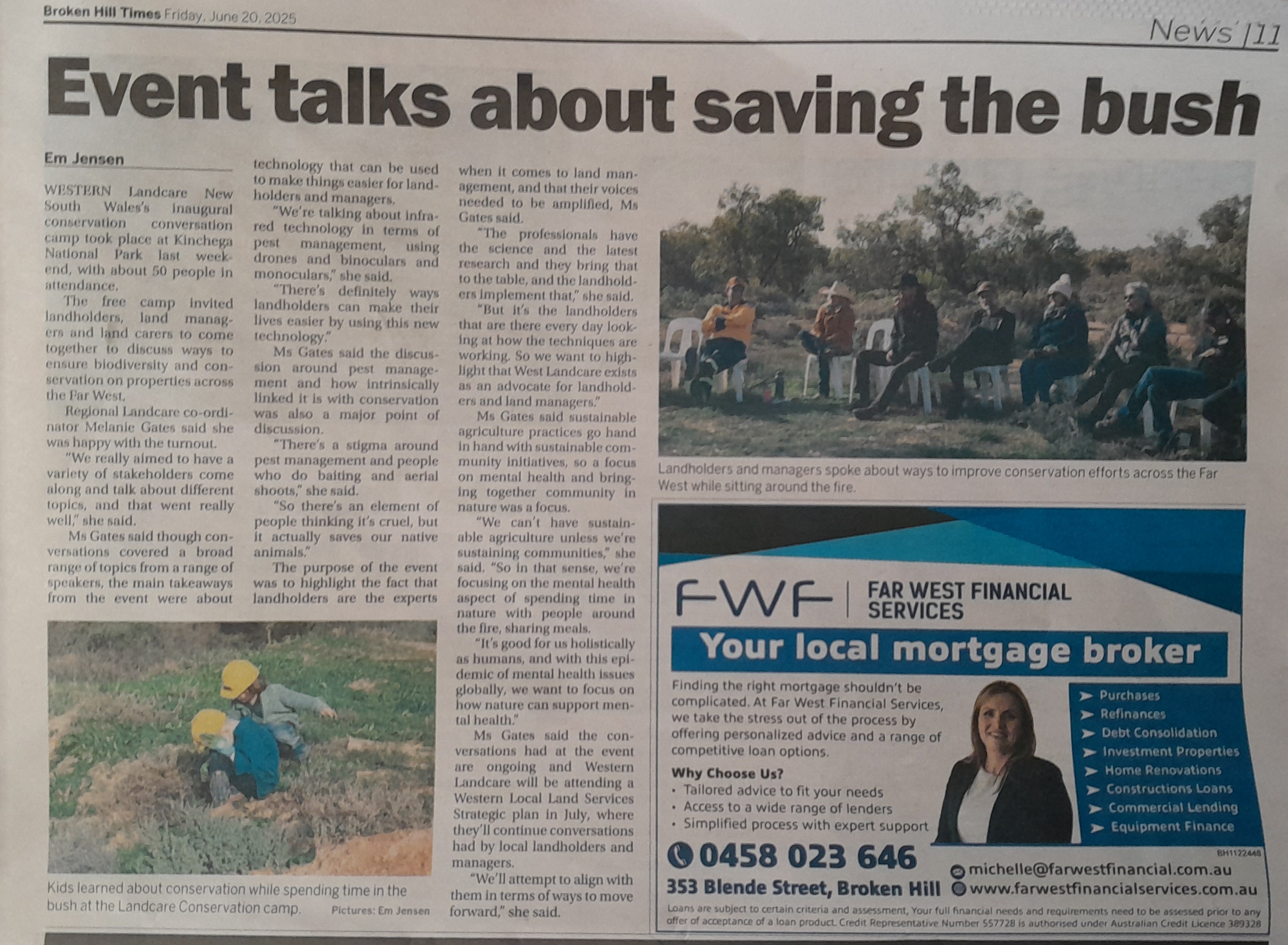 Conservation Camp article