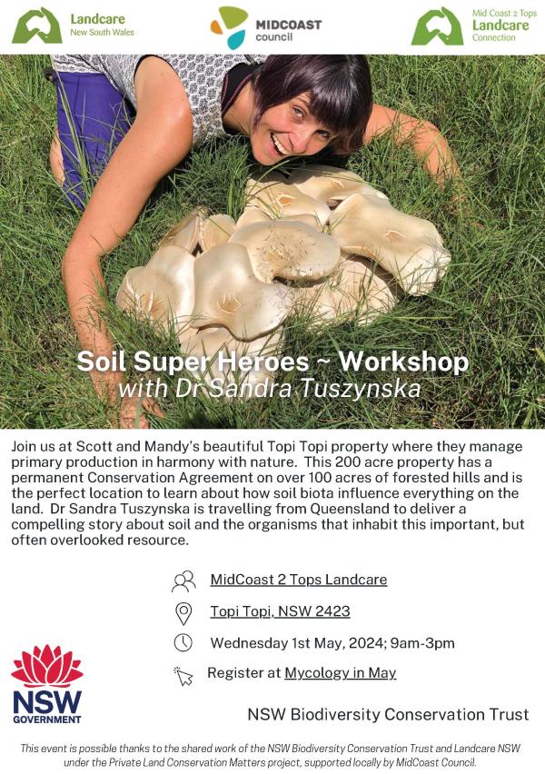 soil and the organisms that inhabit this important, but often overlooked resource. Workshop 1 May