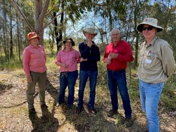 Participants from near and far in Tony Bernays 27year old diversely planted tree lane.