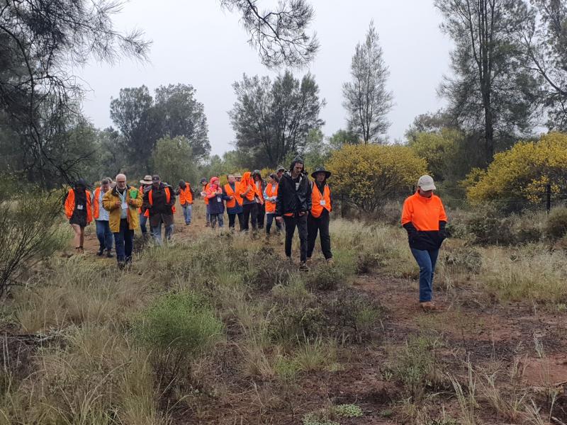 Group on field walk